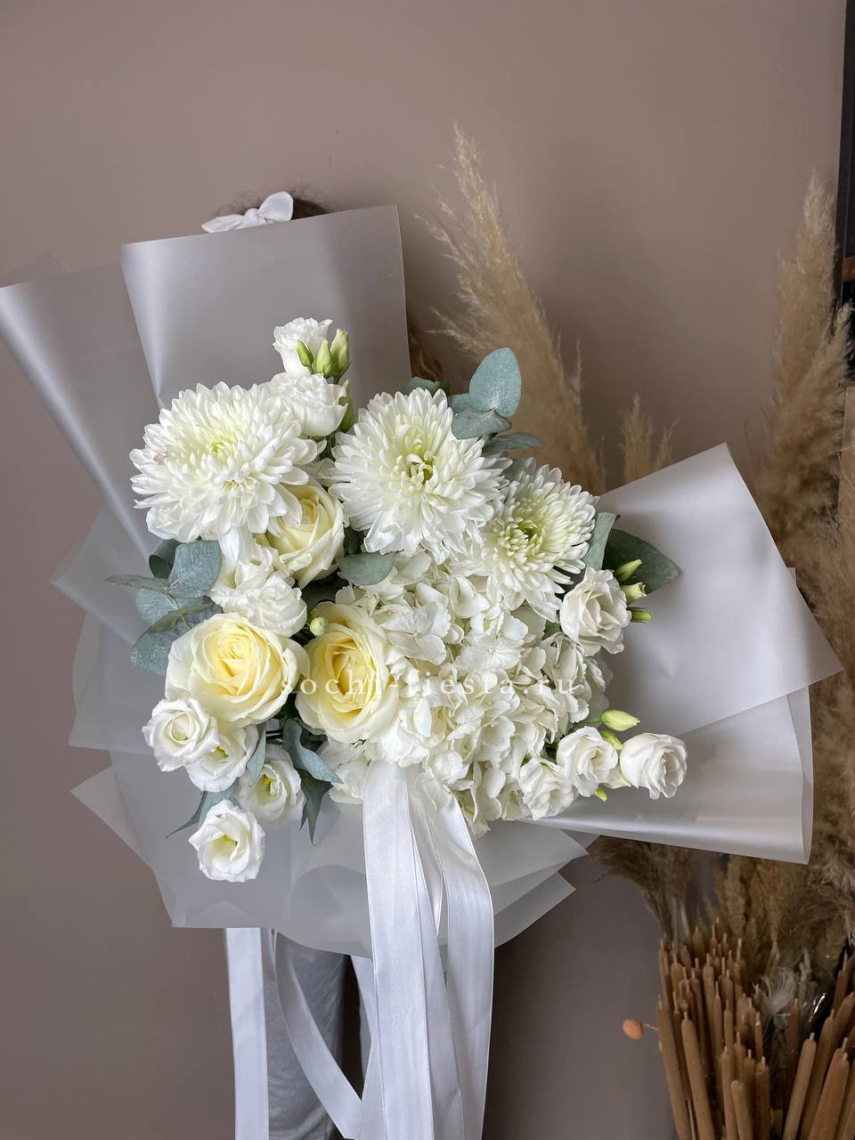 авторский омский сборный букет с сибирскими природными акцентами для подарка