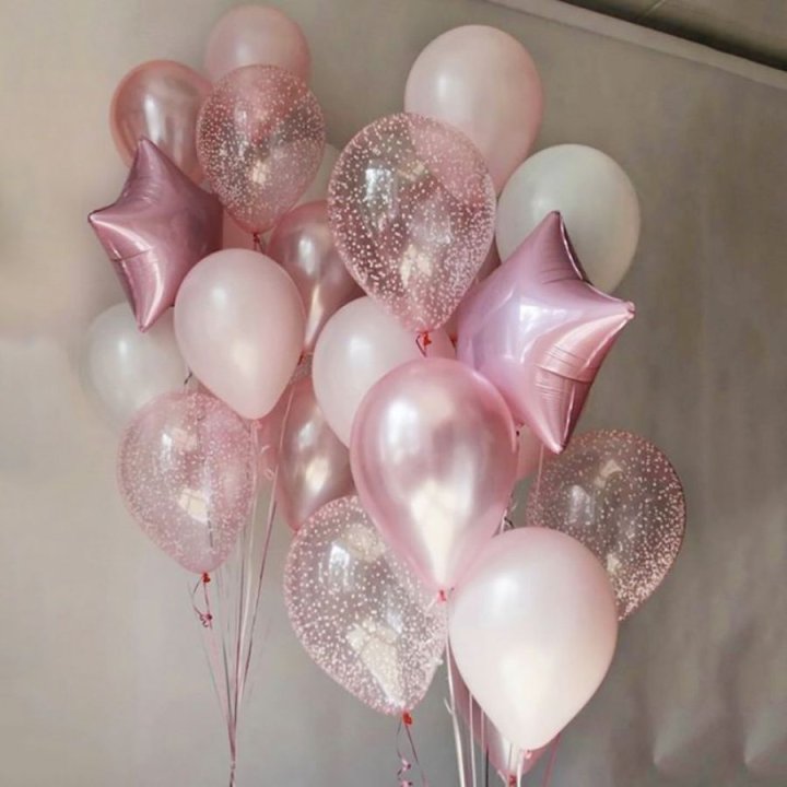 Фонтаны шаров "Розовый" в Омске