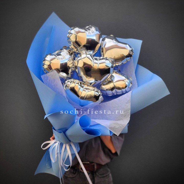 Букет из шаров сердец  №2 в Омске