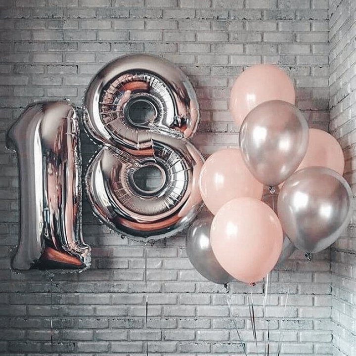 Фольгированный шар Серебряная Цифра в Омске