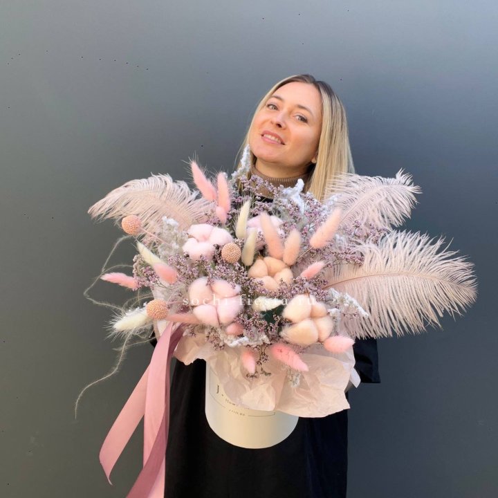 Авторский бокс с сухоцветами в Омске