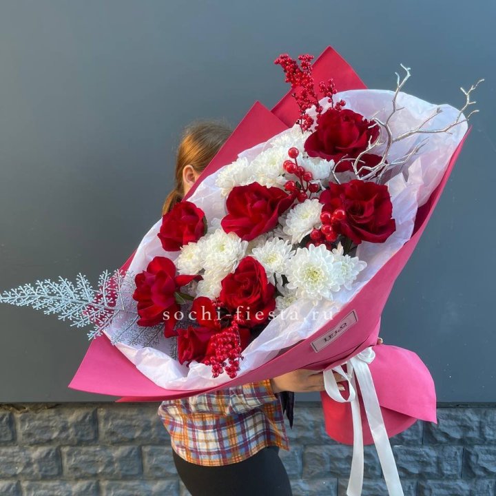 Букет "Яркая зима" в Омске