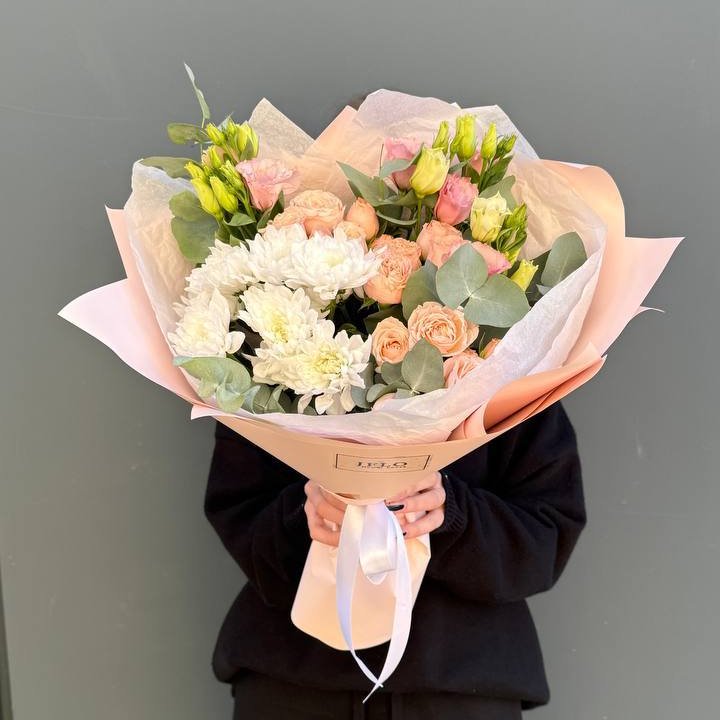 Букет "Персиковая нежность" в Омске