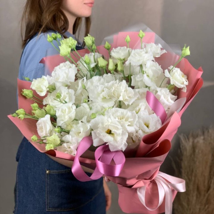 Букет эустом "Пудра" в Омске