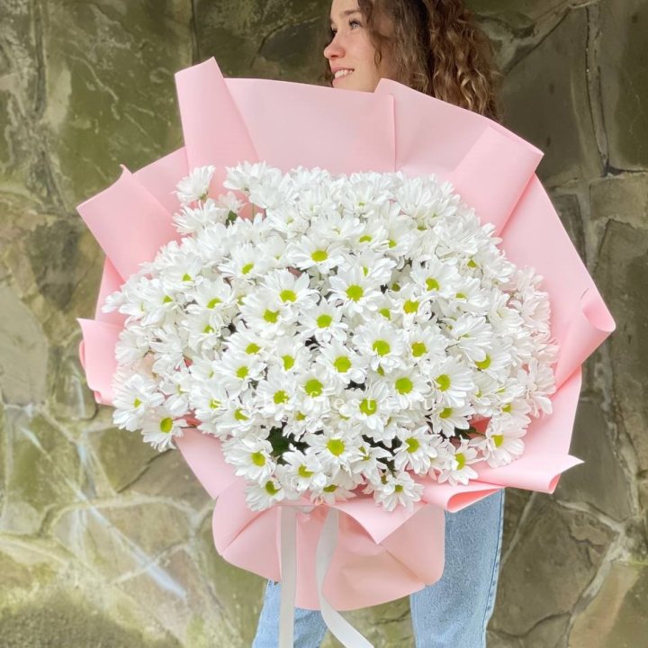  Букет хризантем "Крем" в Омске