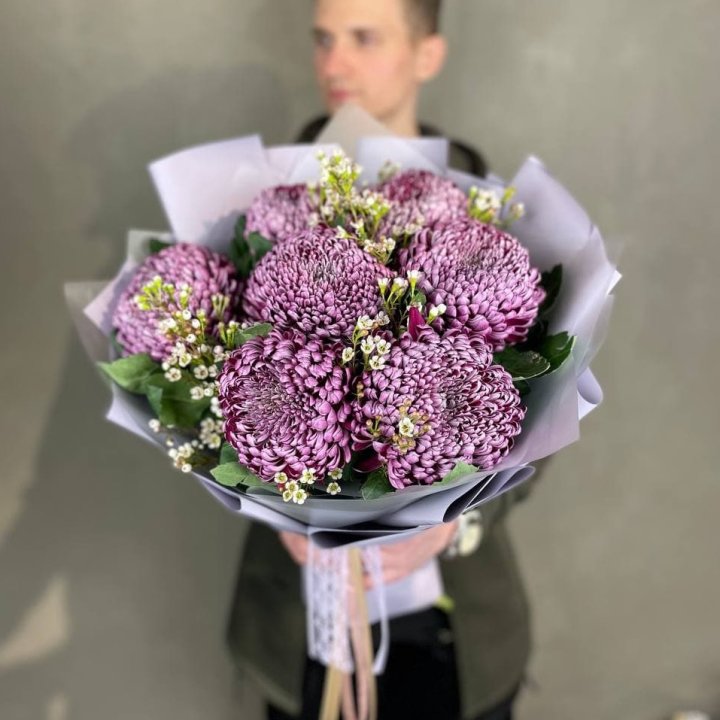 Букет хризантем "Палермо" в Омске