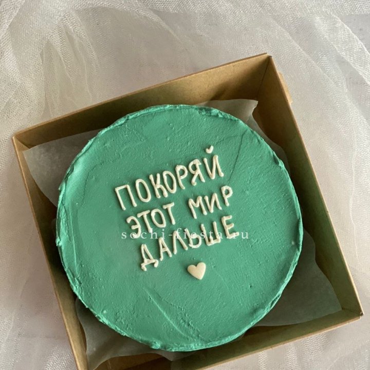 Бенто-торт "Покоряй этот мир" в Омске