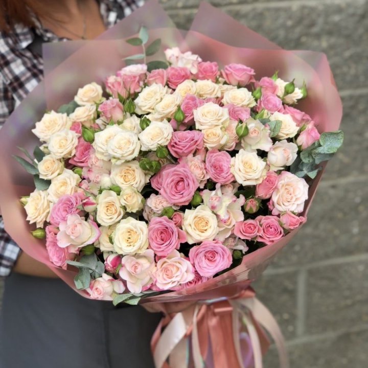 21 кустовая роза в Омске