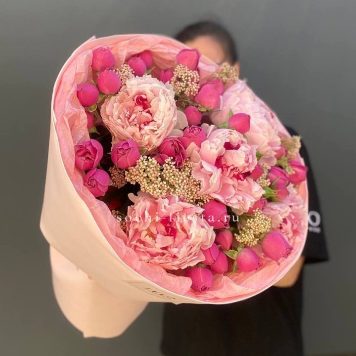  Букет с пионами "Преференс" в Омске