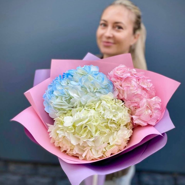 Букет гортензий "Тоника" в Омске