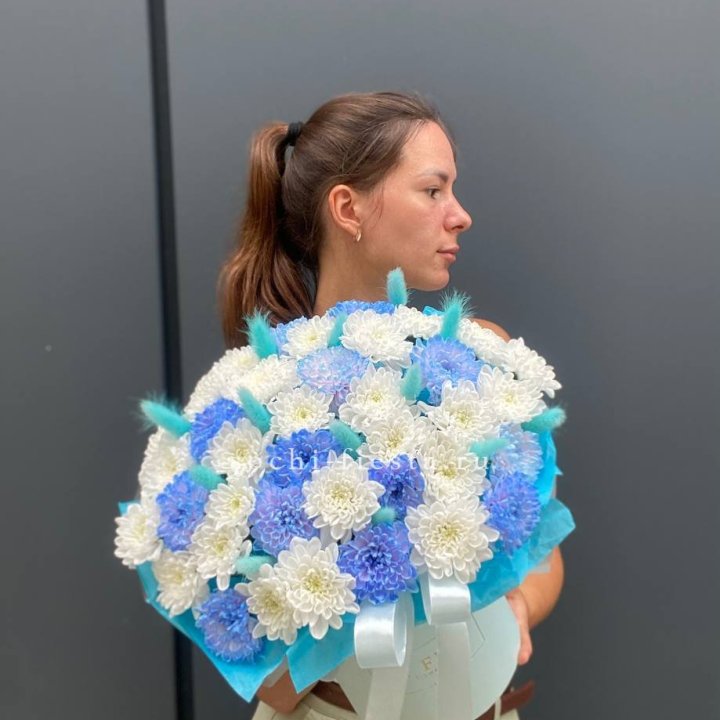  Коробочка  хризантем и лагуруса в Омске