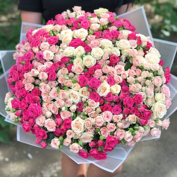 101 кустовая роза в Омске