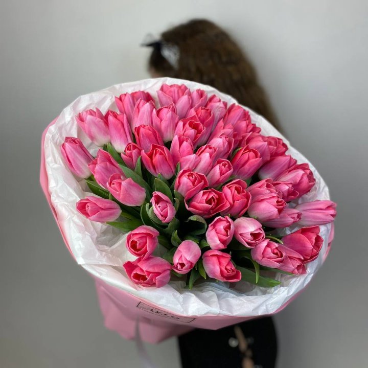 51 розовый тюльпан "Рози" в Омске