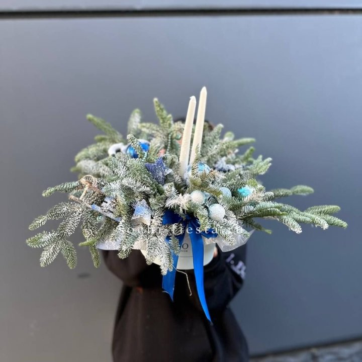 Новогодняя композиция в коробке  в Омске