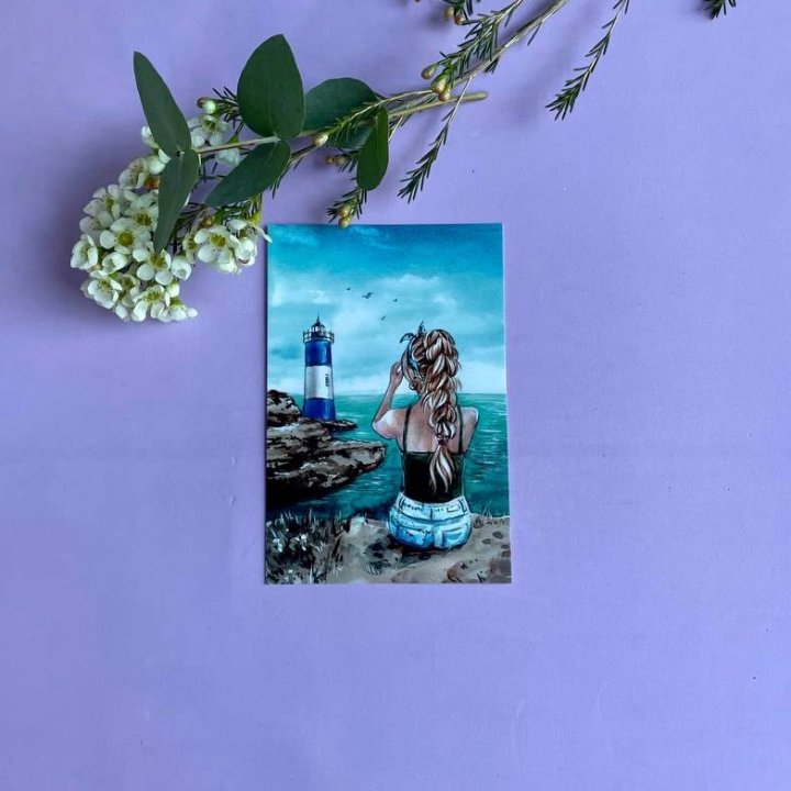 Открытка к букету "Океан" в Омске