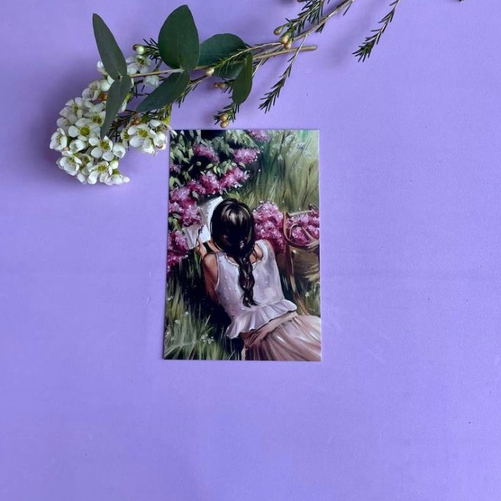 Открытка к букету "Среди пионов" в Омске