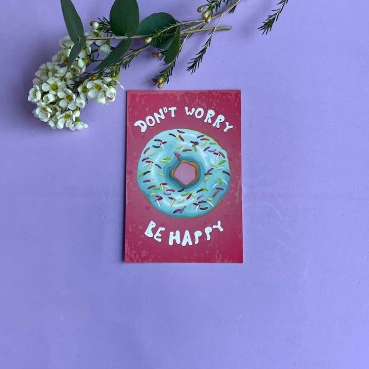 Открытка к букету "Не волнуйся..." в Омске