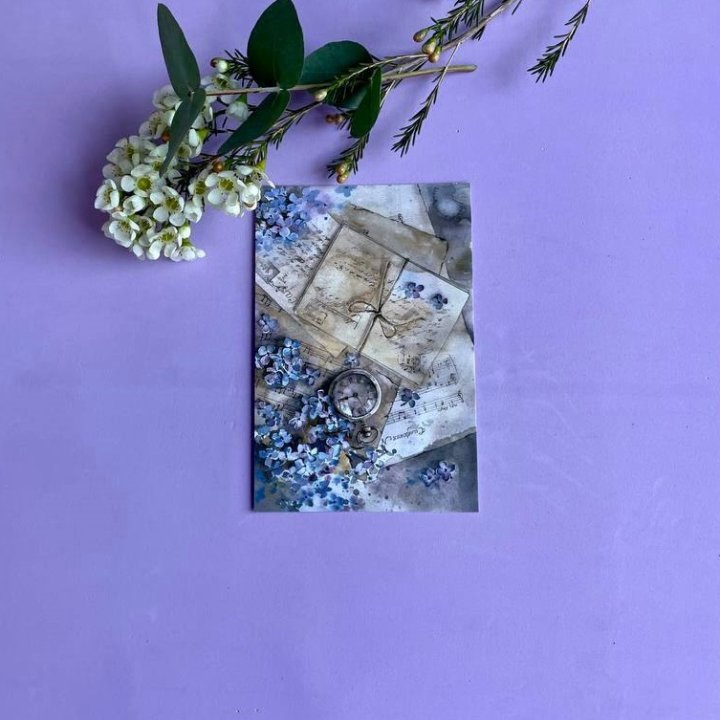 Открытка к букету "Время" в Омске