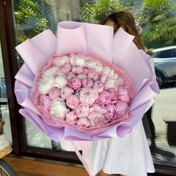 51 розовый пион в Омске