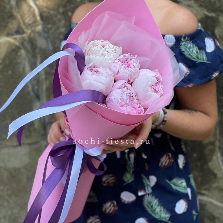 Букет пионов "НАЙ" в Омске