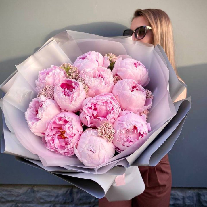 Букет с пионами "Стайл" в Омске
