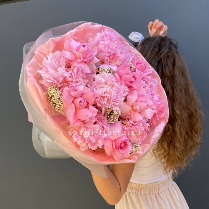  Букет с пионами "Пинки" в Омске