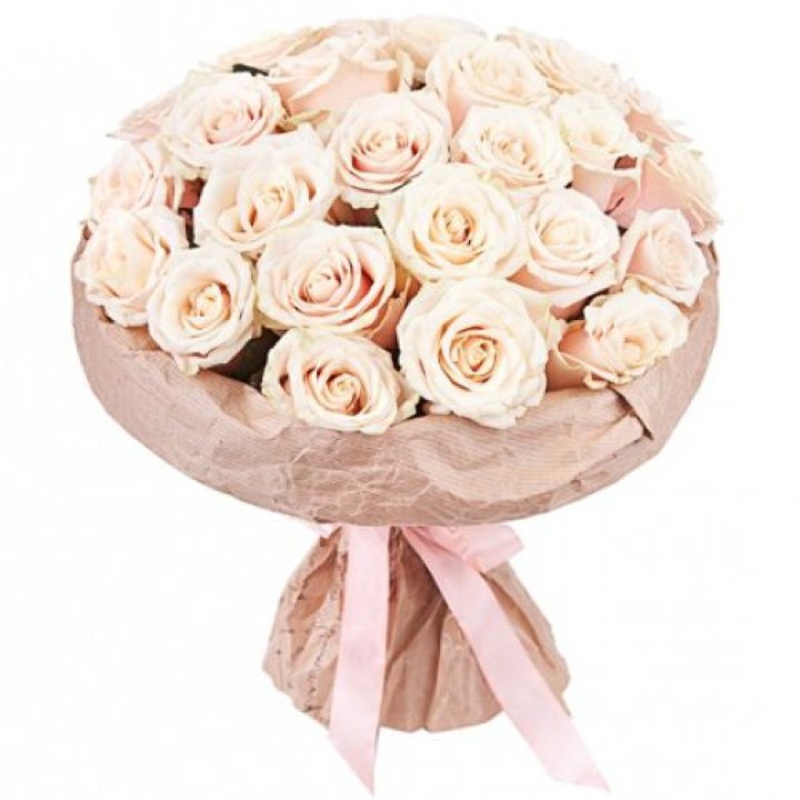 25 кремовых роз "Craft" в Омске