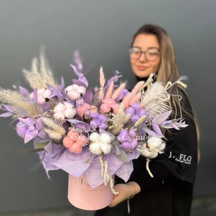 Авторский бокс с сухоцветами №4 в Омске