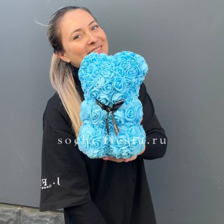 Игрушка медведь голубая в Омске