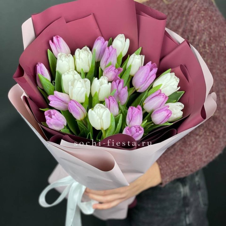 25 тюльпанов микс в Омске