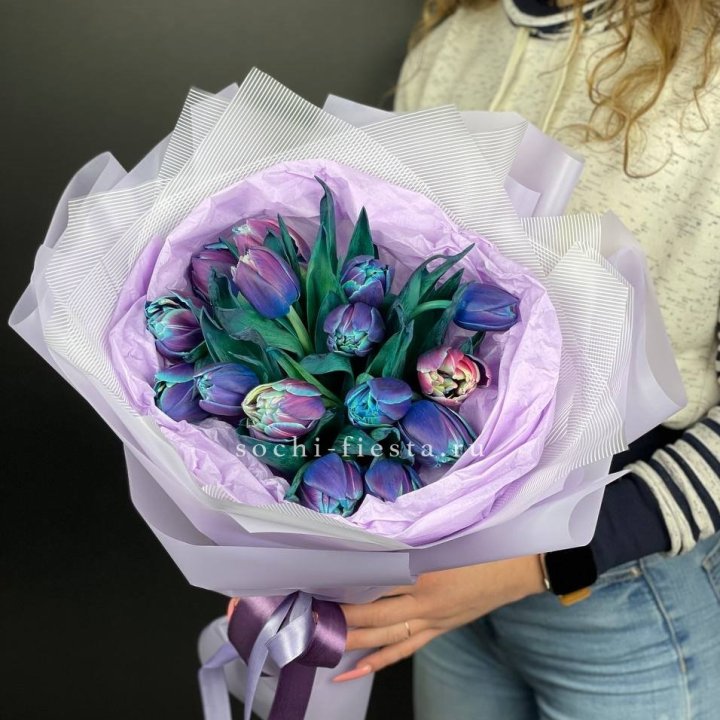 Букет тюльпанов "Пандора" в Омске